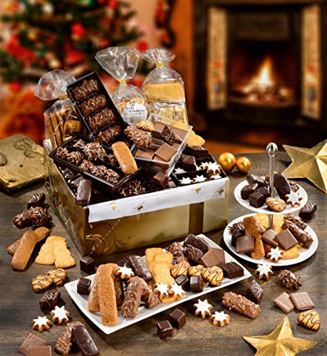 LEBKUCHEN WELT Festliches Allerlei Geschenkpaket ca. 1.750g Lebkuchen-Paket Weihnachtliche Geschenkbox Geschenkset Lebkuchenmischung Geschenke Gebäckmischung Präsent-Box von Lebkuchenwelt