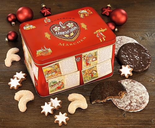 LEBKUCHEN WELT Nostalgie Blechdose mit Lebkuchenmischung ca. 720g Gebäckmischung Metallbox Geschenkbox Geschenk Schatulle Schatzkästchen Präsentdose von Lebkuchenwelt