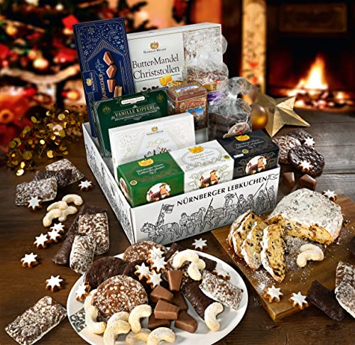 LEBKUCHEN WELT Spezialitäten Geschenkset Schöne Weihnachten ca. 2.220g Weihnachtspaket Lebkuchen Geschenkbox Gebäckmischung Geschenkpaket Geschenkset Weihnachtsmischung von Lebkuchenwelt