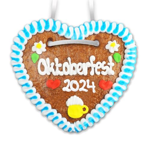 Lebkuchenherz, 14cm ? Oktoberfest 2024 ? wie von der Wiesn und Jahrmarkt LEBKUCHENWELT von Lebkuchenwelt