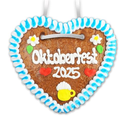 Lebkuchenherz, 14cm ? Oktoberfest 2025 ? wie von der Wiesn und Jahrmarkt LEBKUCHENWELT von Lebkuchenwelt