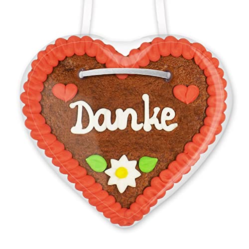 Lebkuchenherz 12cm - Danke | bayerische Gastgeschenke Mitbringsel & Mitgebsel Geschenkideen für Firmenevent Firmen Feste Mitarbeiterfest & Oktoberfest Veranstaltungen von LEBKUCHEN WELT von Lebkuchenwelt