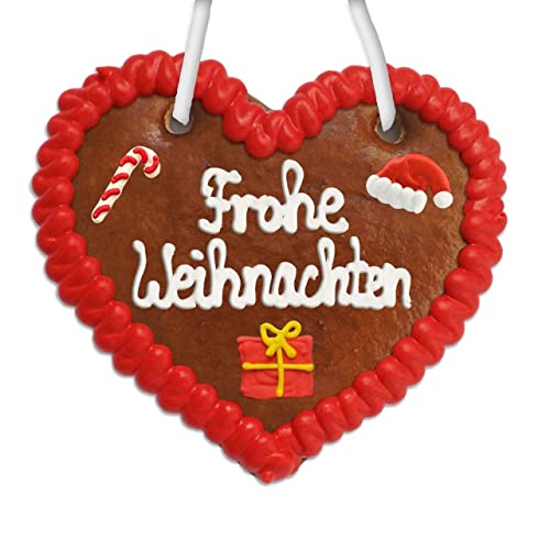 Lebkuchenherz 12cm - Frohe Weihnachten - zum genießen oder als Weihnachtsdekoration von Lebkuchenwelt