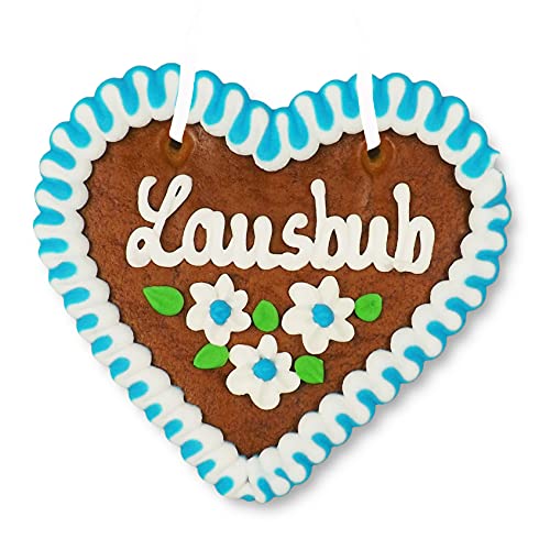 Lebkuchenherz 12cm - Lausbub - original bayrische Oktoberfest-Spezialität von Lebkuchenwelt