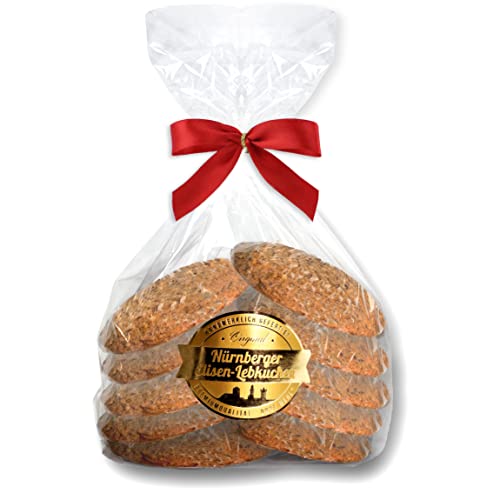 Lebkuchenwelt 10x Nürnberger Elisen Lebkuchen Bruch Inhalt: 800g - Natur - Elisenlebkuchen Vorteilspackung aus Fabrikverkauf Lebkuchen mit Nüsse von Lebkuchenwelt