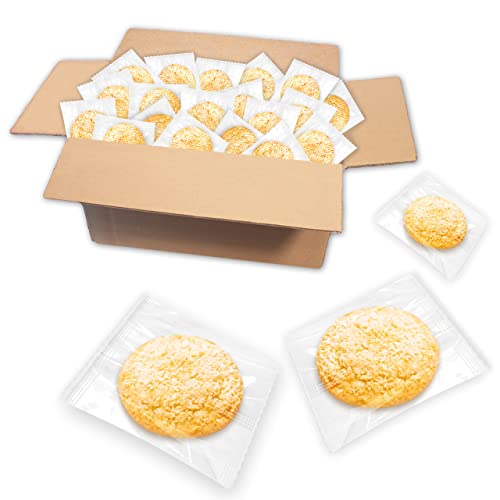 Lebkuchenwelt 186 Stück Kokos Butterplätzchen einzeln verpackt im Karton 1,7kg - Konditor-Qualität mit echter Butter gebacken! Kaffeegebäck Teegebäck Buttergebäck Butter Plätzchen Kekse Cookies von Lebkuchenwelt