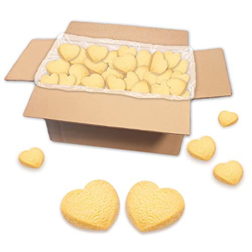 Lebkuchenwelt Herzen Buttergebäck im Karton 2kg - Konditor-Qualität mit echter Butter gebacken! Buttergebäck Butterkekse Butter Cookies Plätzchen Shortbread Kaffeegebäck Gebäck-Spezialitäten von Lebkuchenwelt