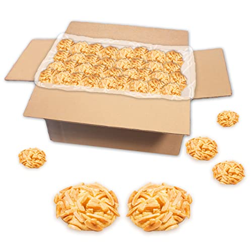 Lebkuchenwelt Mandelsplitter Butterplätzchen im Karton 2kg - Konditor-Qualität mit echter Butter gebacken! Butter Plätzchen Weihnachtsgebäck Weihnachtskekse Shortbread Buttergebäck Butterkekse von Lebkuchenwelt