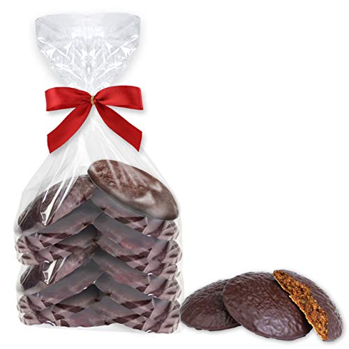 Lebkuchenwelt Oblaten Lebkuchen Bruch 400g (12 Stück) - Zartbitter-Schokolade - Schoko Lebkuchen mit Oblate Feine Oblatenlebkuchen schokoliert von Lebkuchenwelt