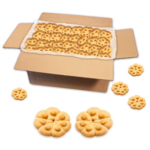 Lebkuchenwelt Orangenplätzchen im Karton 2kg - Konditor-Qualität mit echter Butter gebacken! Butterkekse Butter Plätzchen Cookies Shortbread Gebäck Teegebäck Weihnachtsplätzchen Kekse von Lebkuchenwelt