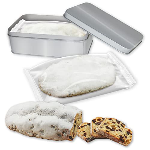 Lebkuchenwelt Rosinenstollen klassisch 500g in Geschenkdose - Premium Qualität - Frisch & Saftig! - Saftiger Christstollen - mit Rosinen und Trockenfrüchten von Lebkuchenwelt