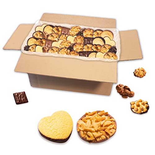 Lebkuchenwelt Schoko Gebäckmischung (10 Sorten) im Mischkarton 2kg - Konditor-Qualität mit echter Butter gebacken! Buttergebäck Butterkekse Schoko Cookies Plätzchen Gebäck-Spezialitäten von Lebkuchenwelt