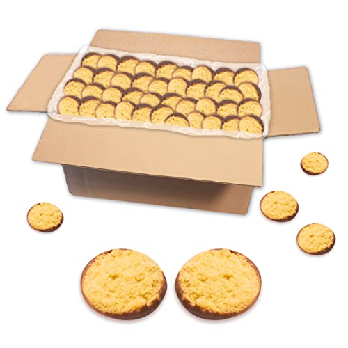 Lebkuchenwelt Schokolierter Butterkekse mit Streusel Vollmilch im Karton 2kg - Konditor-Qualität mit echter Butter gebacken! Kaffeegebäck Teegebäck Buttergebäck Butter Plätzchen Kekse Shortbread von Lebkuchenwelt