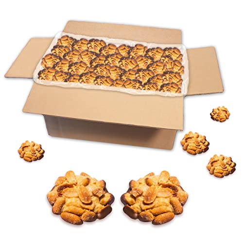 Lebkuchenwelt Vollmilch Schokoladen Erdnuss Cookies im Karton 2kg - Konditor-Qualität mit echter Butter gebacken! Buttergebäck Butterkekse Butter Cookies Plätzchen Shortbread Kaffeegebäck von Lebkuchenwelt