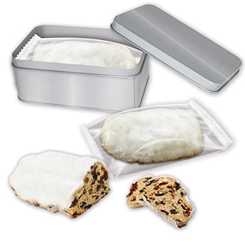 Marzipanstollen 200g in neutraler Dose von LEBKUCHEN WELT von Lebkuchenwelt