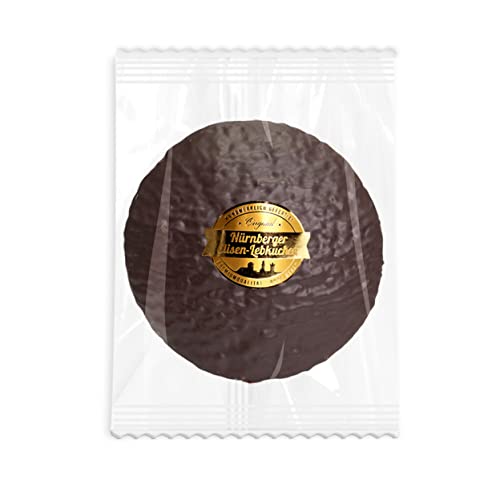 Nürnberger Elisenlebkuchen, einzelverpackt- 80g - Zartbitter Schokolade - Premium Qualität - Weich & Saftig! - Elisen-Lebkuchen ohne Mehl - Original Nürnberger Rezept Lebkuchenwelt von Lebkuchenwelt