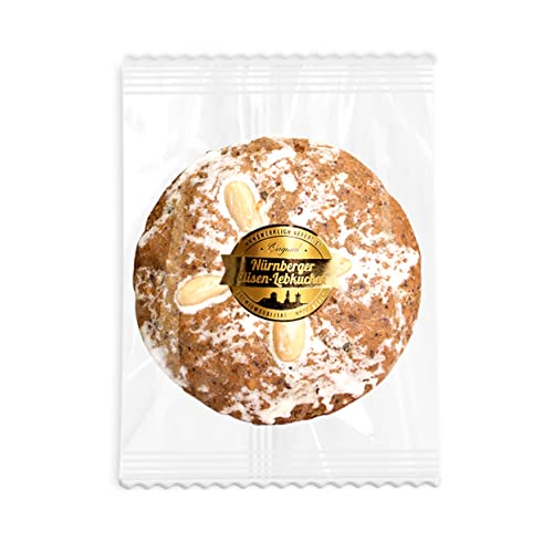 Nürnberger Elisenlebkuchen, einzelverpackt- 80g - Zucker Glasur - Premium Qualität - Weich & Saftig! - Elisen Lebkuchen ohne Mehl - nach Original Nürnberger Rezept Lebkuchenwelt von Lebkuchenwelt