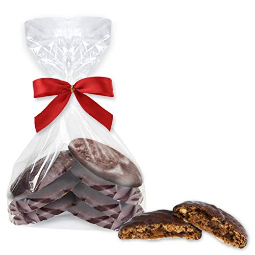 Oblatenlebkuchen Bruch - 200g (6 Stk) - Zartbitterschokolade - Zartbitter Schoko Schokoliert - Feine Oblaten Lebkuchen LEBKUCHEN WELT von Lebkuchenwelt