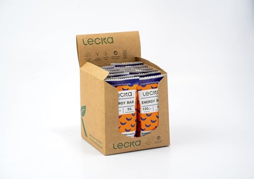 Lecka Energy Bar Banana Cinnamon 40g x 12 Stück - Natürlicher Energie Riegel aus frischen Früchten, Nüssen, Reissirup, vegan, für Ausdauersport, als gesunder Snack von Lecka