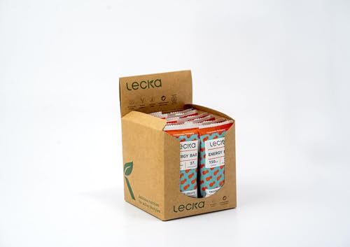 Lecka Energy Bar Tropical Fruits 40g x 12 Stück - Natürlicher Energie Riegel aus frischen Früchten, Nüssen, Reissirup, vegan, für Ausdauersport, als gesunder Snack von Lecka