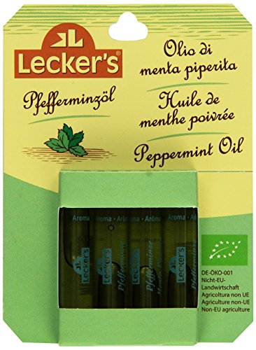 Lecker's Bio Pfefferminz?l (naturreines Pfefferminzaroma) 4 x (4 x 2 ml) von Lecker's