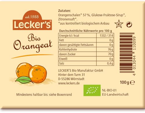 Lecker Bio Orangeat (6 x 100 gr) von Lecker