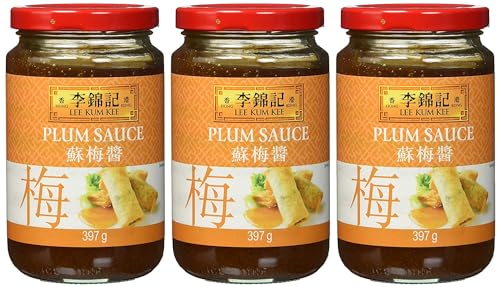 3 Gläser Pflaumen Soße - Plum Sauce - Pflaumensauce von Lee Kum Kee á 397g von LEE KUM KEE