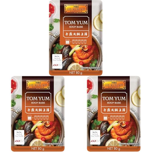 LEE KUM KEE Tom Yum Suppengrundlage - 1 x 80 g (Packung mit 3) von LEE KUM KEE