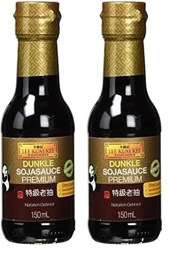 Lee Kum Kee Sojasauce dunkel, Premium 150 ml - mildes Aroma (Packung mit 2) von LEE KUM KEE