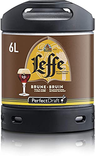 Leffe Brune, Dunkles Abtei-Bier aus Belgien, Perfect Draft (1 x 6l) MEHRWEG Fassbier von Leffe