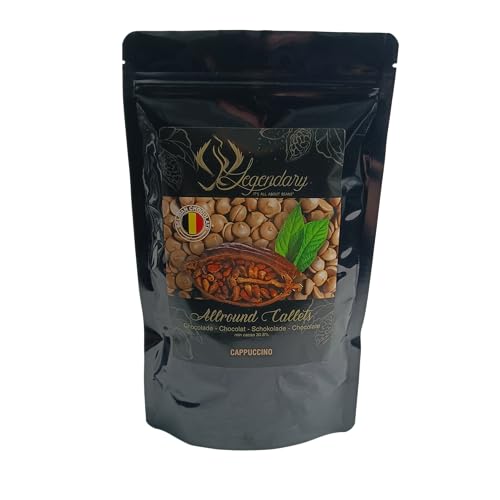 Legendary und Callebaut CALLETS CAPPUCCINO 0,5 Kg - Original belgische Schoko Drops, für Schokoladen-Fondue und Schoko-Brunnen, Ganache, Glasur, zum Trinken usw. von Legendary - it's all about beans