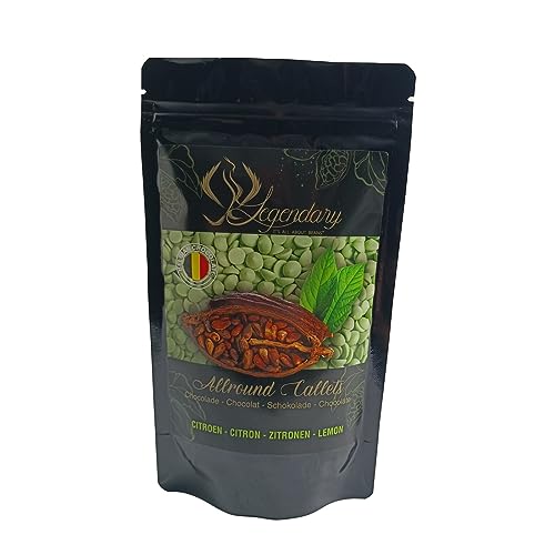 Legendary und Callebaut CALLETS LEMON 0,25 kg - Original belgische Schoko Drops, für Schokoladen-Fondue und Schoko-Brunnen, Ganache, Glasur, zum Trinken usw. von Legendary - it's all about beans