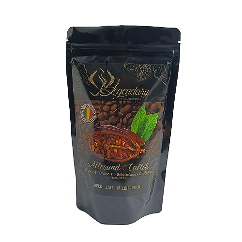 Legendary und Callebaut CALLETS MILCH 250 gr - Original belgische Schoko Drops, für Schokoladen-Fondue und Schoko-Brunnen, Ganache, Glasur, zum Trinken usw. von Legendary - it's all about beans