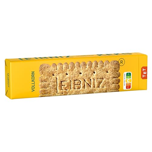 LEIBNIZ Vollkornkeks, 200 g, knusprige Kekse aus 100% Vollkornmehl (1 x 200 g) (Packung mit 10) von Leibniz