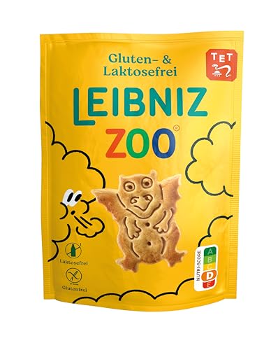 LEIBNIZ ZOO Gluten- & Laktosefrei, 100 g, Butterkekse mit Motiven aus der Fabelwelt, glutenfreie & laktosefreie Kekse (1 x 100 g) von Leibniz