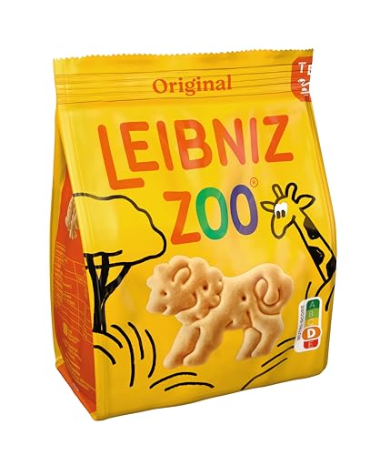 LEIBNIZ ZOO Original, 125 g, Butterkekse mit Motiven aus der Tierwelt, knusprige kleine Kekse (1 x 125 g) von Leibniz
