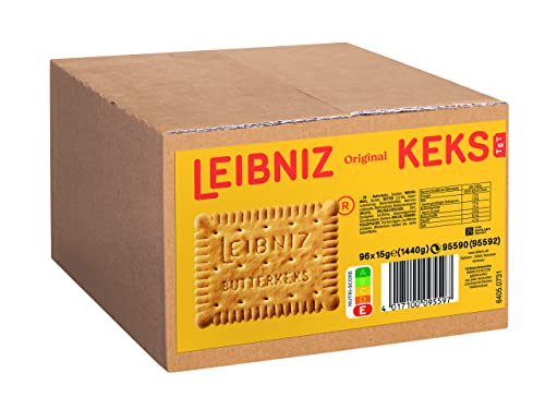 LEIBNIZ Original Butterkeks - Großpackung mit 3 einzeln verpackten Butterkeksen (96 x 15 g) von The Bahlsen Family
