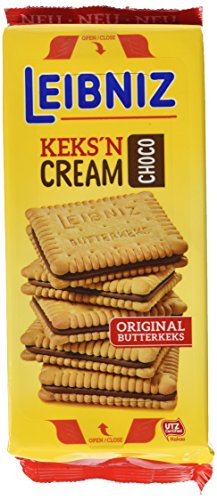 Leibniz Keks'n Cream im 7er Pack — Butterkekse mit Schoko-Creme Füllung — Schoko-Kekse wiederverschließbar — Doppel-Schokoladenkekse (7 x 228 g) von Leibniz