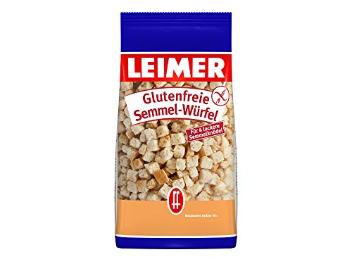 LEIMER Semmelwürfel Knödelbrot glutenfrei 175g - Aus frisch gebackenem Brot für lockere und gelingsichere Semmelknödel (1 x 175g) von Leimer