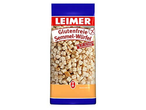 LEIMER Semmelwürfel Knödelbrot glutenfrei 500g - Aus frisch gebackenem Brot für lockere und gelingsichere Semmelknödel (1 x 500g) von Leimer