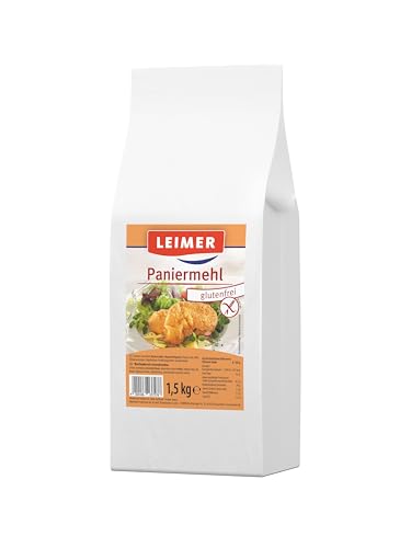 LEIMER Paniermehl glutenfrei 1,5 kg - Ideal zum Panieren von Fleisch, Fisch, Geflügel oder vegetarischen Alternativen - Vegan (1 x 1500g) von Leimer