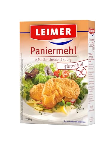 Leimer Paniermehl glutenfrei Packung, 4er Pack (4 x 200 g) von Leimer