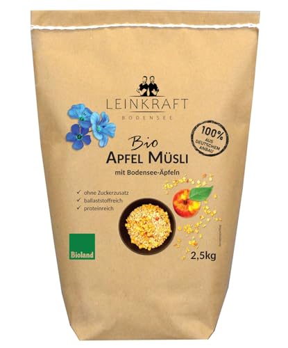 BIOLAND Apfel-Müsli 2,5kg mit getrockneten Bodensee-Äpfeln von Leinkraft Bodensee