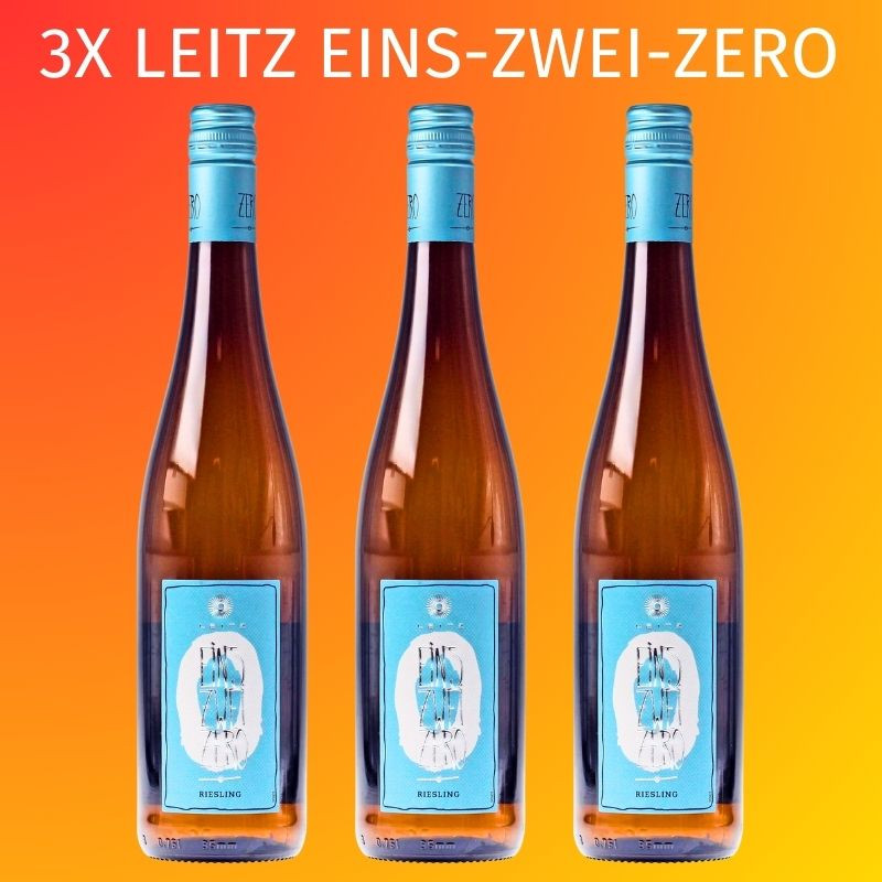 3 x Leitz Eins-Zwei-Zero Riesling alkoholfrei 0,75 L von Leitz