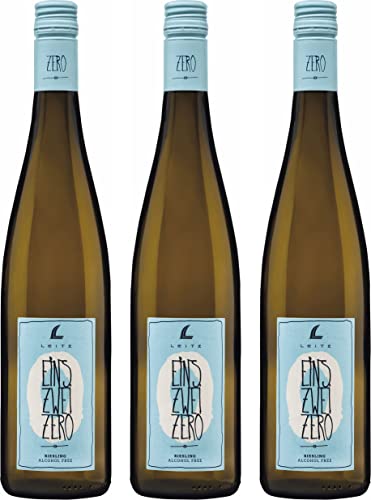 Leitz EINS-ZWEI-ZERO Riesling Alkoholfrei (3 x 0,75l) – Fruchtiger Weißwein ohne Alkohol vom Weingut Leitz im Rheingau von Leitz