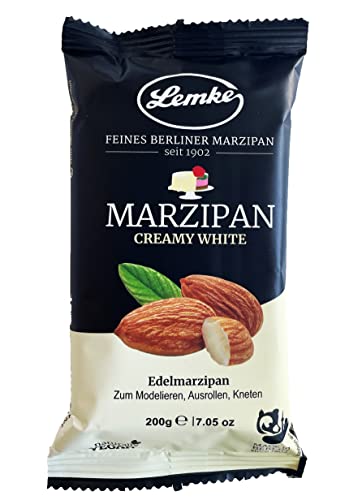 Lemke Marzipan / Backmarzipan - Creamy White - Edelmarzipan (1x200g) von Lemke - Feines Berliner Marzipan seit 1902