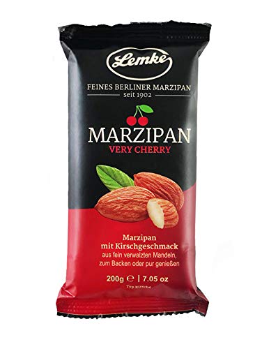 Lemke Marzipan / Backmarzipan - Very Cherry - Kirsch-Edelmarzipan (1x200g) von Lemke - Feines Berliner Marzipan seit 1902