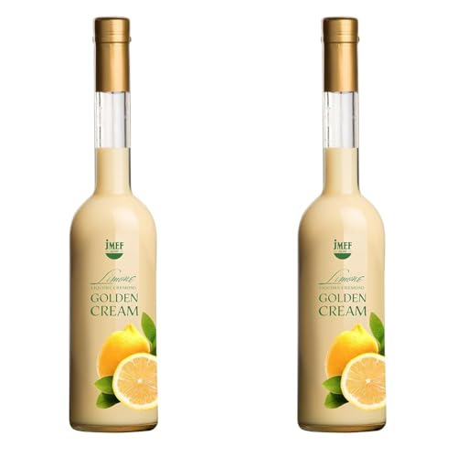 Distilleria Jannamico Golden Cream Limoncello - Zitronenlikör - Cremiger Likör aus Limoncello und italienischer Sahne. Liköre (1 x Bottle), 500 ml (Packung mit 2) von Lemoncello