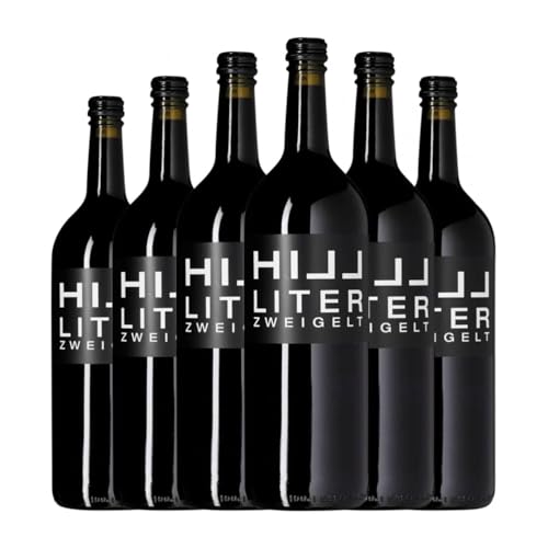 Leo Hillinger Hill Zweigelt Trocken Burgenland 1 L Rotwein (Karton mit 6 Flaschen von 1 L) von Leo Hillinger