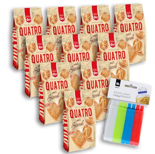 Leona Quatro Biscuit Mix Keksmischung im 10er Pack, je 300g von Leona